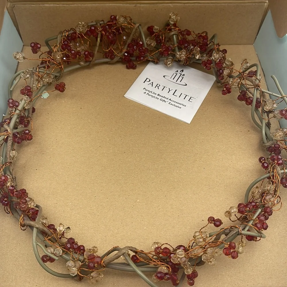 Partylite Party Lite Gem Stones Decorative Ring Centerpiece Wreath Candle